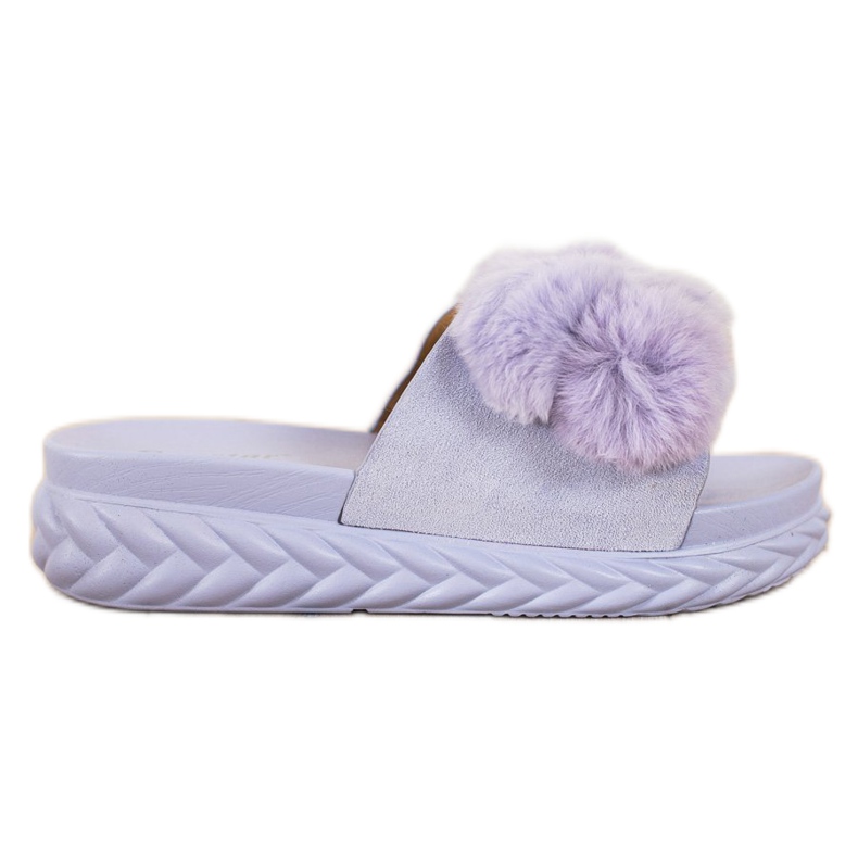 Seastar Chaussons Violets Avec Fourrure