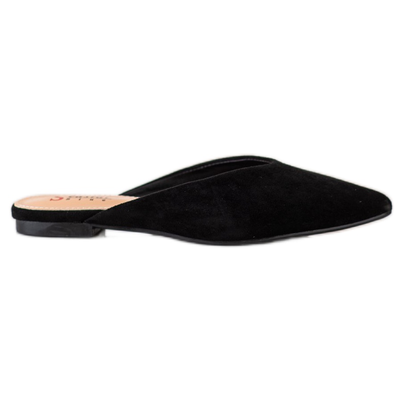Seastar Pantoufles en suède Spitz le noir