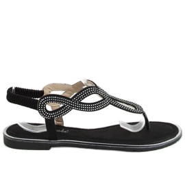 Sandales noires noir 6170 Noir le noir