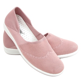 IC05 Ballerines chaussettes vieux rose