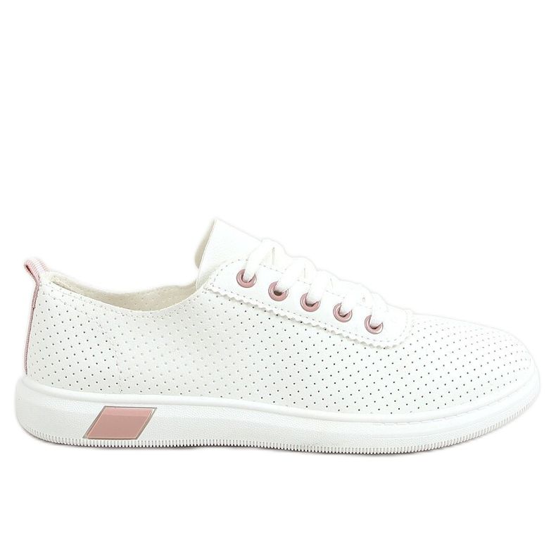 Baskets femme blanches et roses LA42 Pink Ii Quality