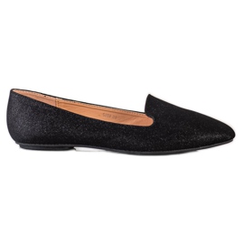 Super Mode Ballerines pailletées le noir Super Mode Ballerines pailletées le noir