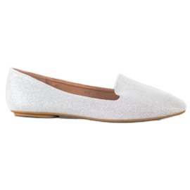 Super Mode Ballerines pailletées argent Super Mode Ballerines pailletées argent