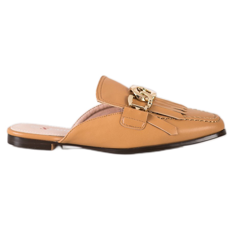 Seastar Pantoufles élégantes avec ornement brun Seastar Pantoufles élégantes avec ornement brun