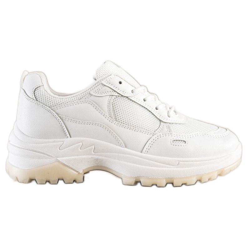 SHELOVET Baskets blanches avec maille