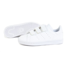 Chaussures Adidas Stan Smith Jr FX7535 blanche orange Chaussures Adidas Stan Smith Jr FX7535 blanche orange