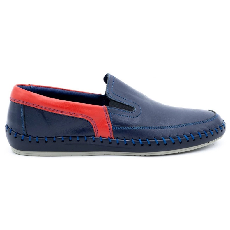 Olivier Mocassins homme cuir 412K bleu marine