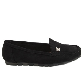 Noir Mocassins femme noirs GS14P Noir