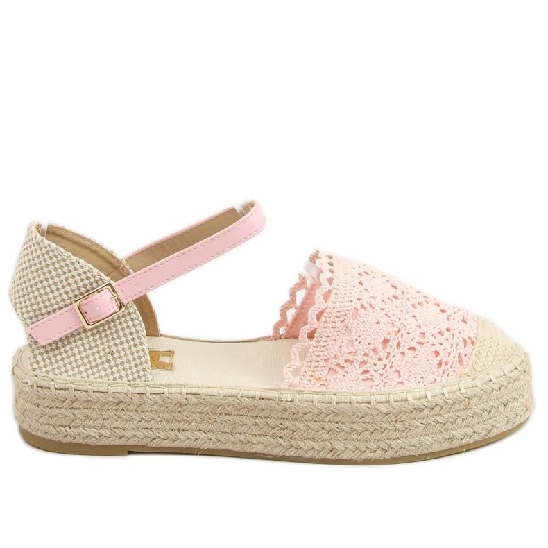 Espadrilles dentelle rose 919-4 Rose