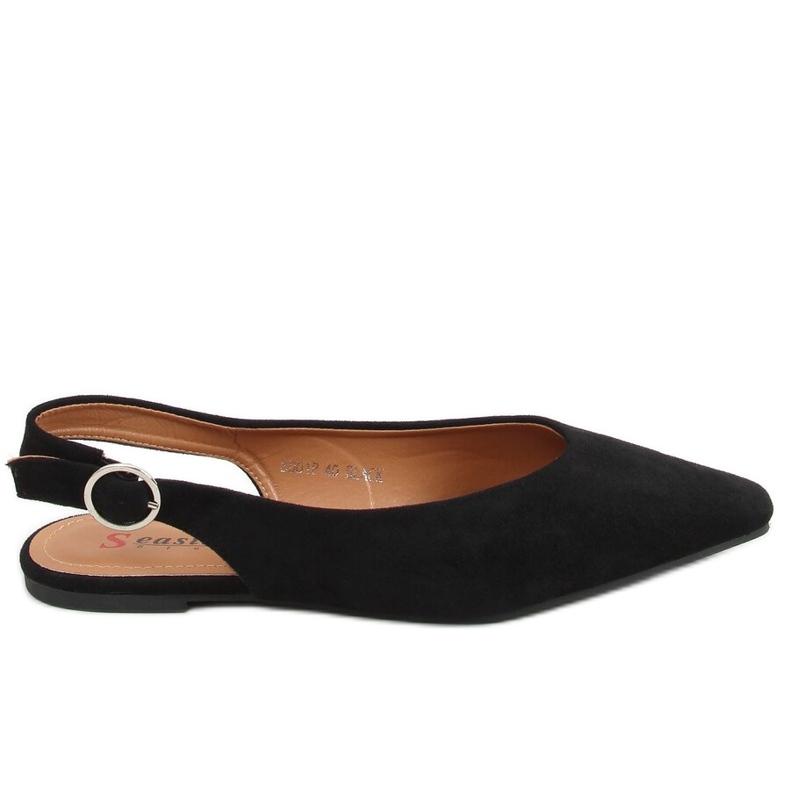 Ballerines noires à talons ouverts SD01P Noir le noir