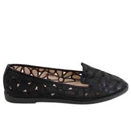 Ballerines noires ajourées PK01P Noir