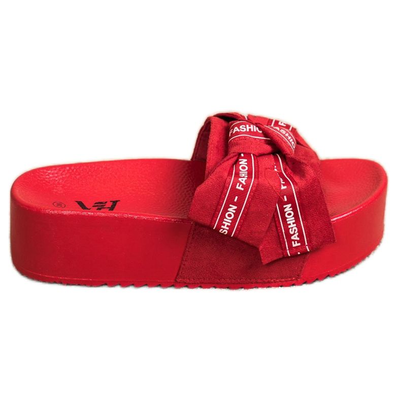 SHELOVET Pantoufles De Mode Avec Noeud rouge