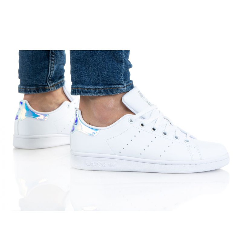 Chaussures Adidas Stan Smith Jr FX7521 blanche orange