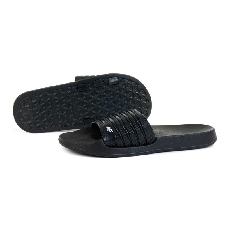 4F M H4L21-KLM001 Chaussons Deep Black le noir