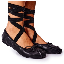 Ballerines nouées noires Lu Boo le noir