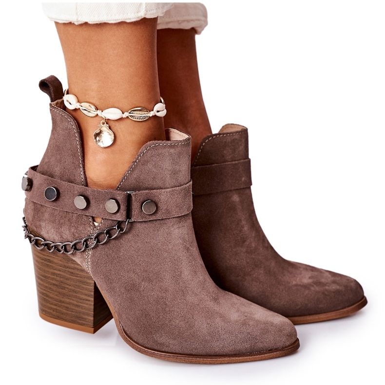 Lewski Shoes Bottines Velours On A Bar Lewski Chaussures 2880 Marron brun