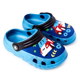 Chaussons Mousse Enfant Crocs Bleu Noir Oscar