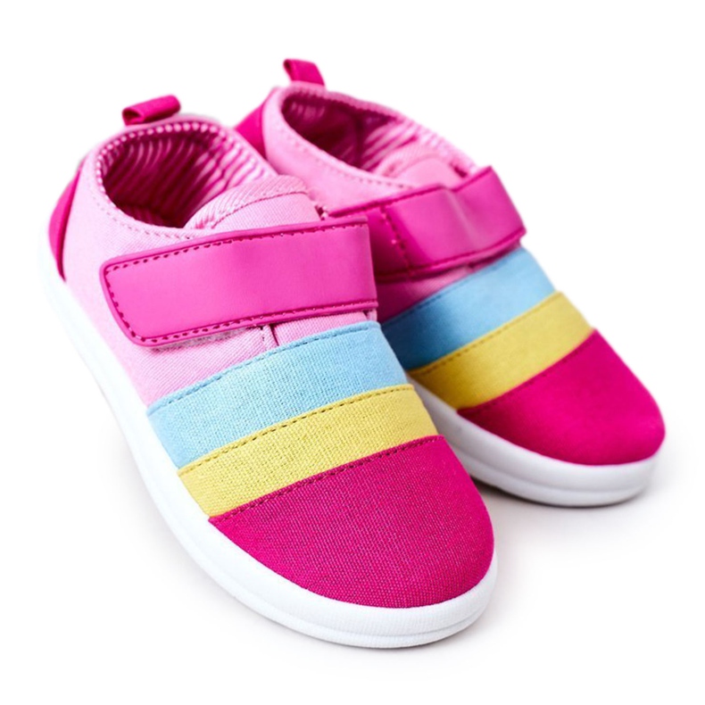 Apawwa Sneakers Enfant Avec Velcro Fuchsia Marta rose multicolore