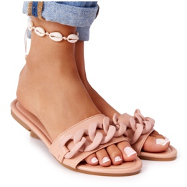 PS1 Chaussons En Cuir Avec Chaîne Camel Step By Step kaki