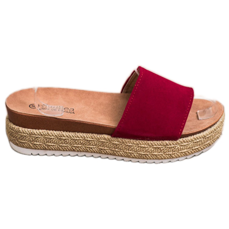 SHELOVET Pantoufles Classiques Sur La Plateforme rouge SHELOVET Pantoufles Classiques Sur La Plateforme rouge