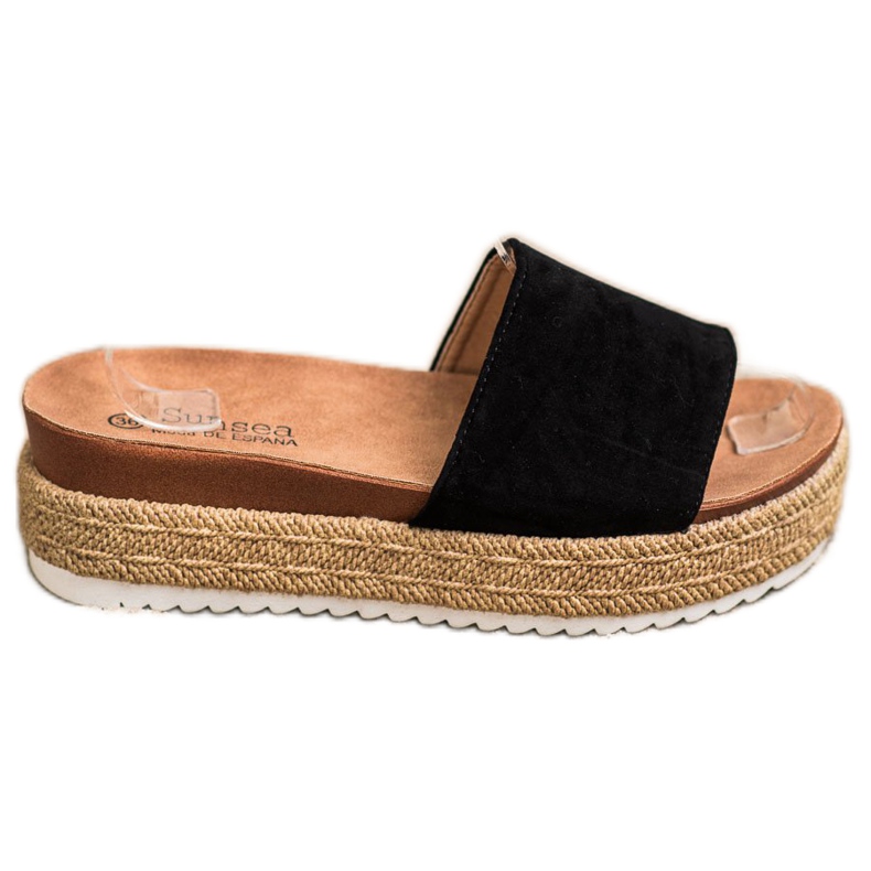 SHELOVET Pantoufles Classiques Sur La Plateforme le noir