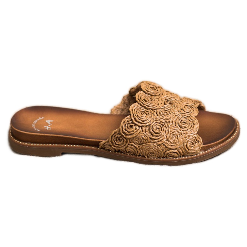 SHELOVET Chaussons Tressés Marron brun SHELOVET Chaussons Tressés Marron brun