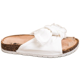 Forever Folie Pantoufles Textiles Confortables blanche