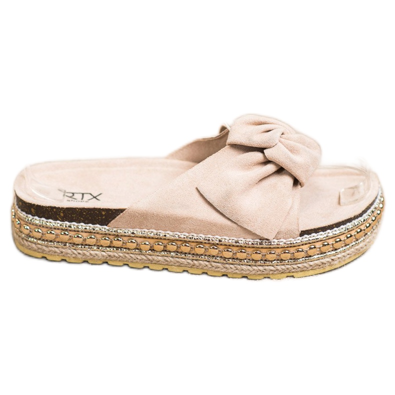 SHELOVET Espadrilles Chaussons Avec Nœud beige SHELOVET Espadrilles Chaussons Avec Nœud beige