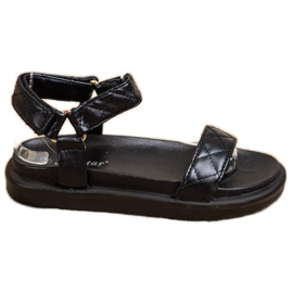 Seastar Sandales noires avec cuir écologique