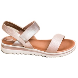 Best Shoes Sandales à enfiler à la mode rose doré