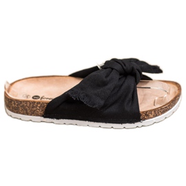 Forever Folie Pantoufles Textiles Confortables le noir
