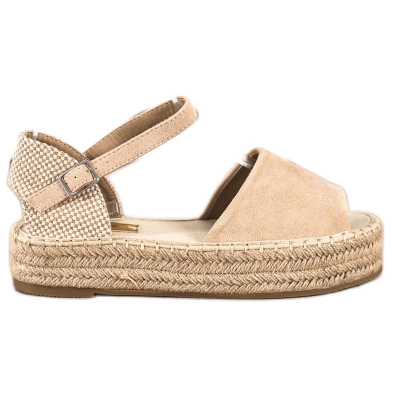 Bestelle Espadrilles À Bout Ouvert beige Bestelle Espadrilles À Bout Ouvert beige