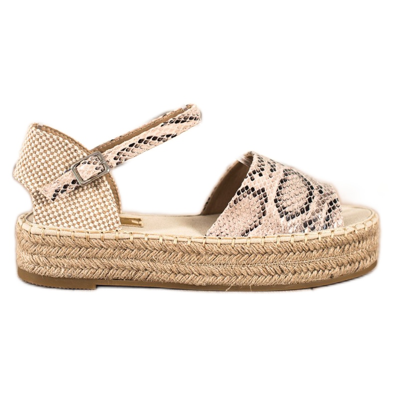 Bestelle Espadrilles À Bout Ouvert beige