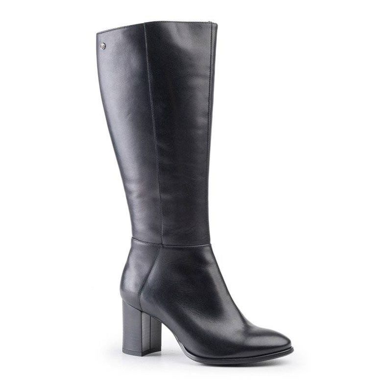 Marco Shoes Bottines en cuir femme Marco le noir