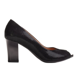 Marco Shoes Escarpins 316P noirs avec une coupe pratique sur le devant le noir