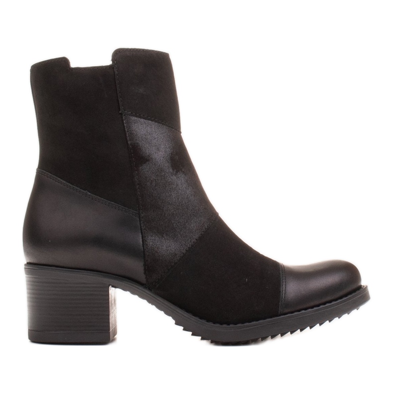 Marco Shoes Bottes pour femmes confortables en combinaison de cuir grainé et de nubuck le noir Marco Shoes Bottes pour femmes confortables en combinaison de cuir grainé et de nubuck le noir