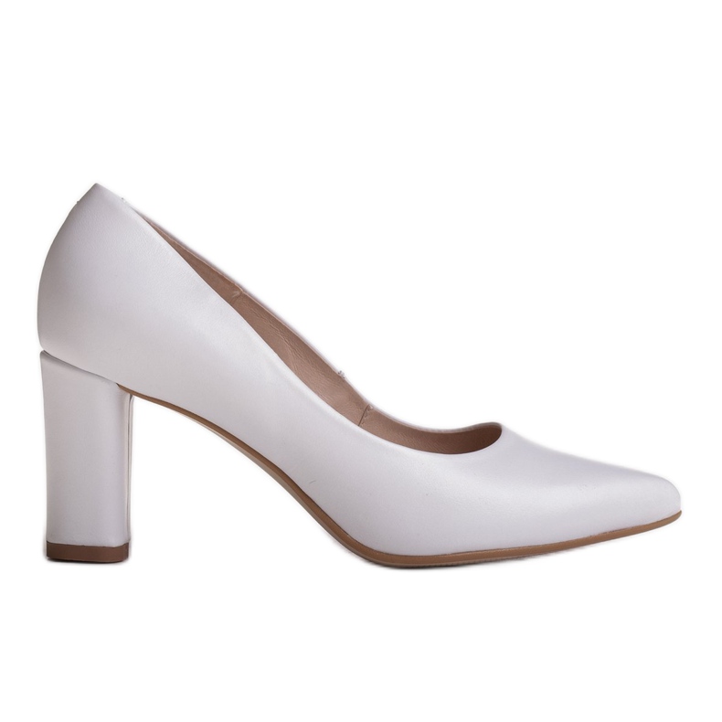 Marco Shoes Escarpins classiques en cuir blanc blanche Marco Shoes Escarpins classiques en cuir blanc blanche