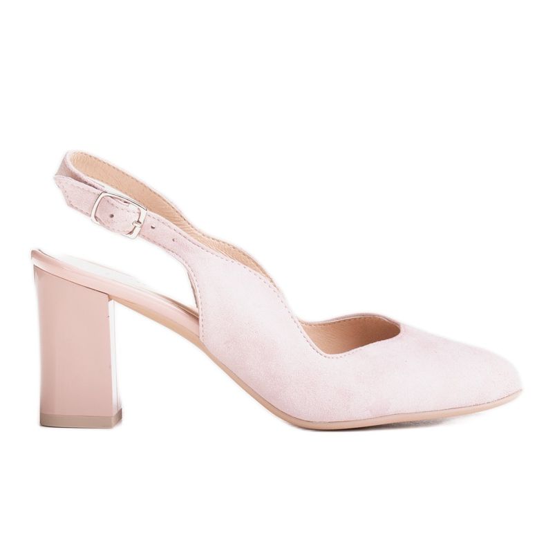 Marco Shoes 1071P sandales roses avec paillettes sur la peau