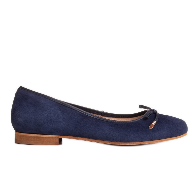 Marco Shoes Ballerines en daim 1152P en bleu marine