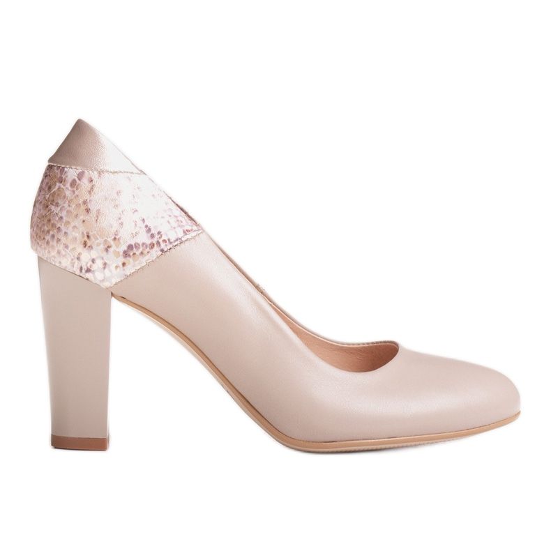 Marco Shoes Escarpins 1154P beiges à motif reptilien