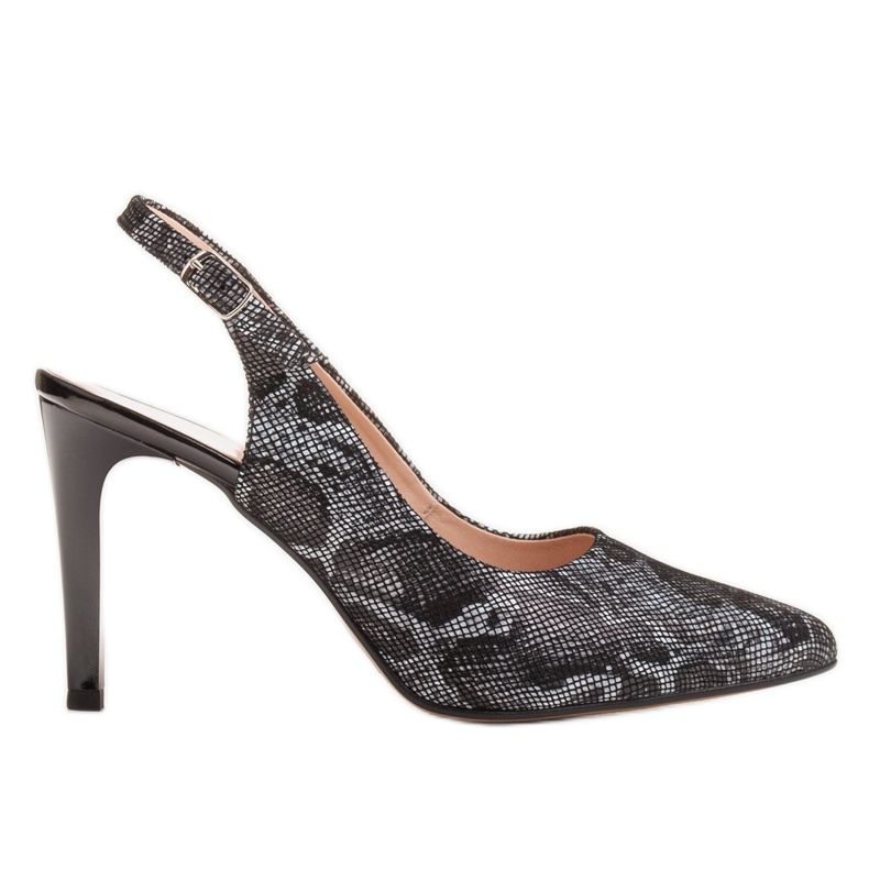 Marco Shoes Sandales noires 0245P à motif serpent le noir Marco Shoes Sandales noires 0245P à motif serpent le noir