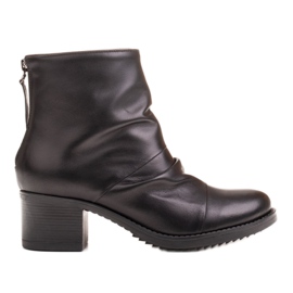 Marco Shoes Bottes pour femmes 1258B Marco en cuir froissé noir