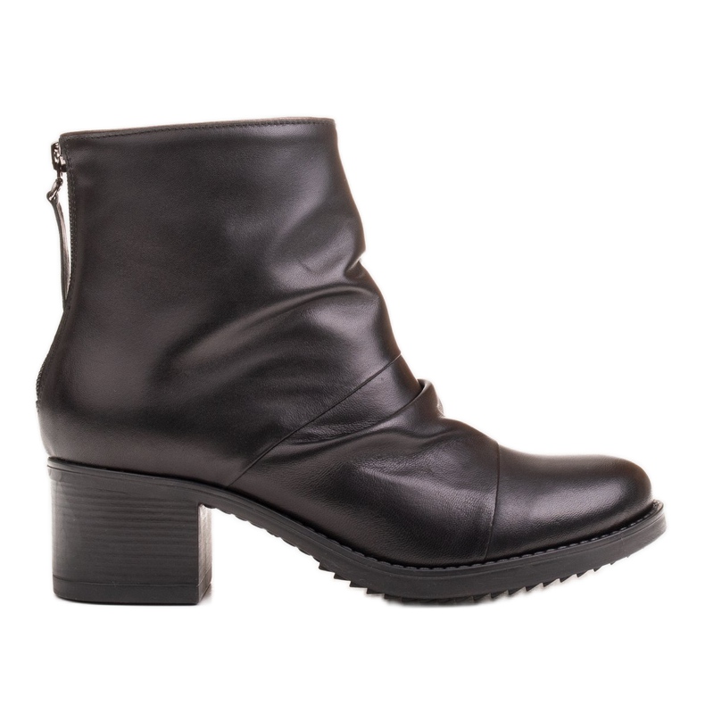 Marco Shoes Bottes pour femmes 1258B Marco en cuir froissé le noir