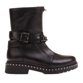 Marco Shoes Chaussures de randonnée femme Marco 1262B avec chaîne, Glany noir