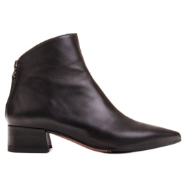 Marco Shoes Bottines Marco 1288B à talons bas en cuir noir