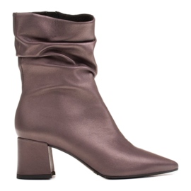 Marco Shoes Bottes hautes Marco pour femmes avec fronces brun