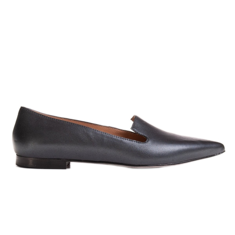 Marco Shoes Lords en cuir grainé graphite lisse gris