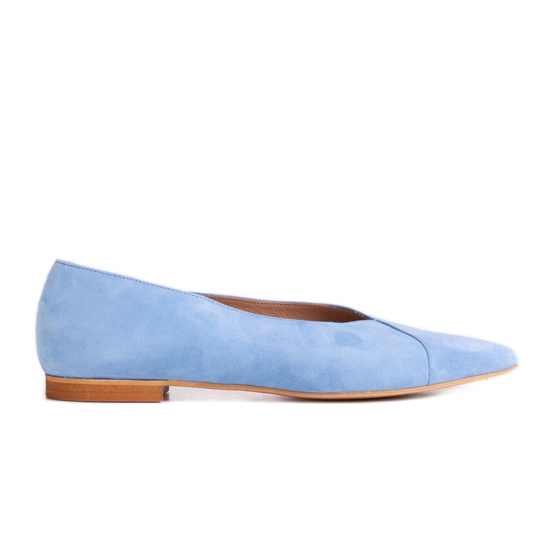 Marco Shoes Ballerines bleues en daim naturel Marco Shoes Ballerines bleues en daim naturel