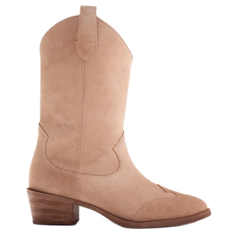 Marco Shoes Bottes beiges en daim naturel