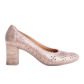 Marco Shoes Escarpins beiges avec perforation pour un pied plus large